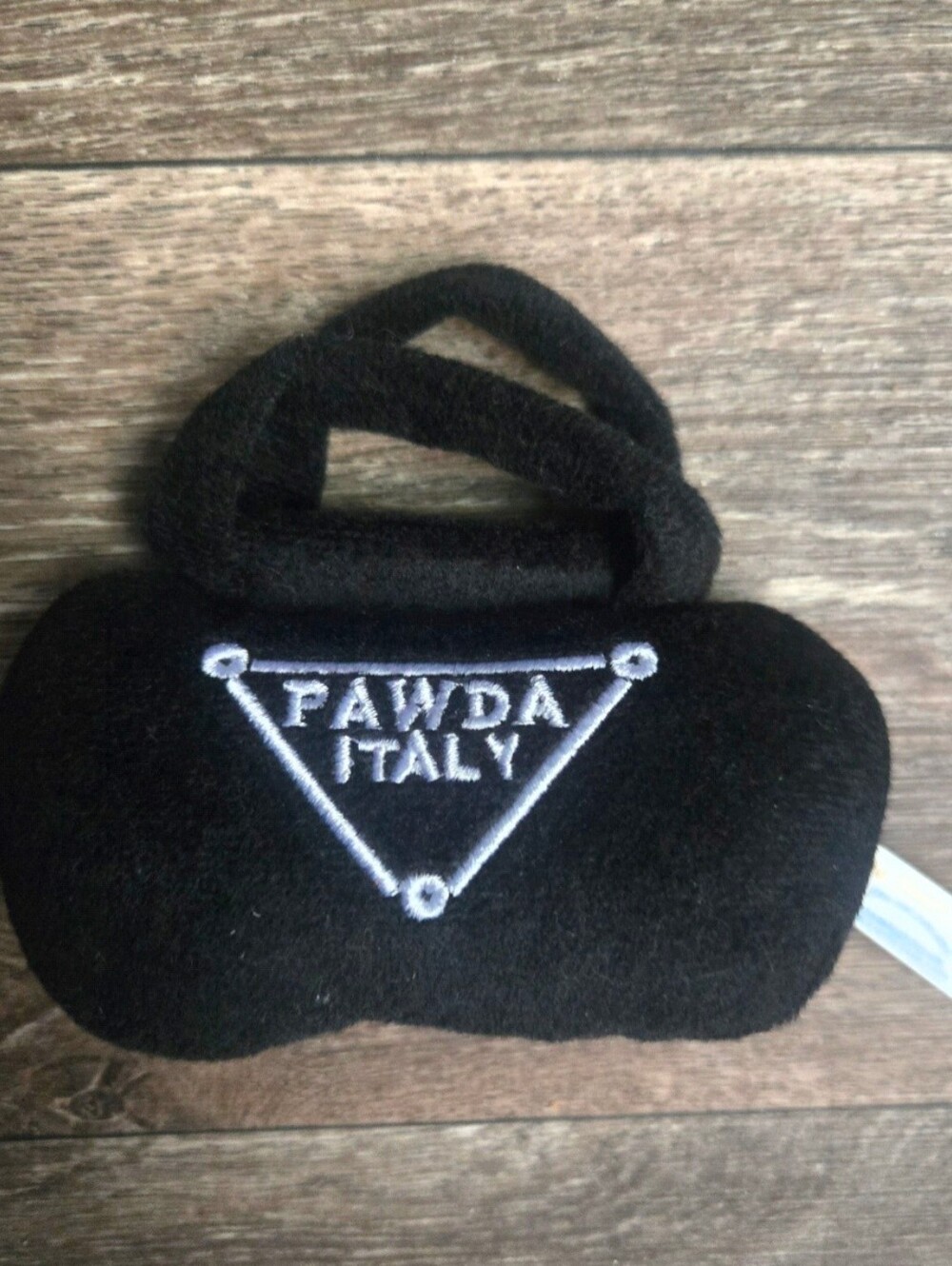 Haute Diggity Dog PAWDA Italy Plush Handbag Purse Dog Toy Black Small NWOT